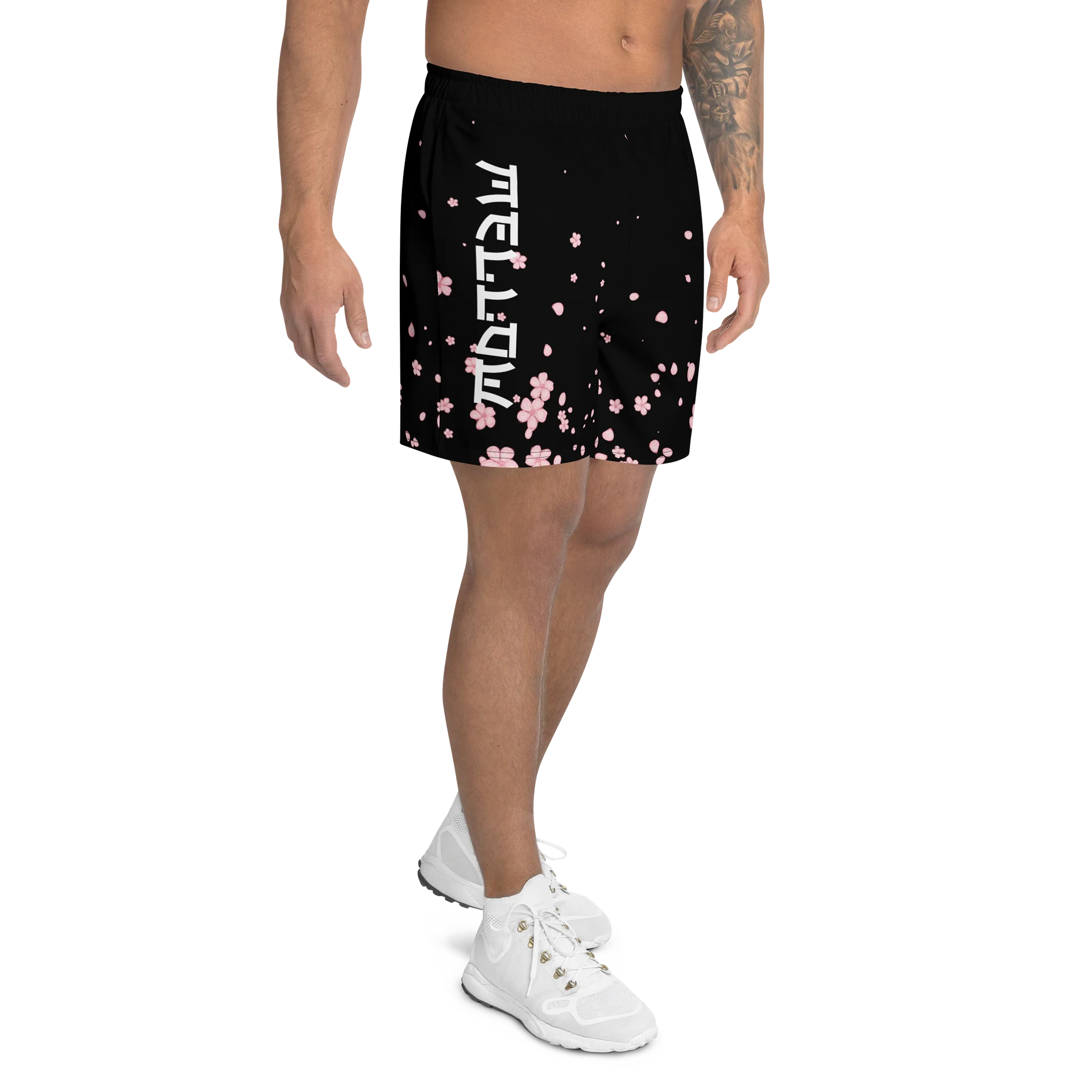Mellow Blossom 2 - Long Athletic Shorts - Black product image (2)