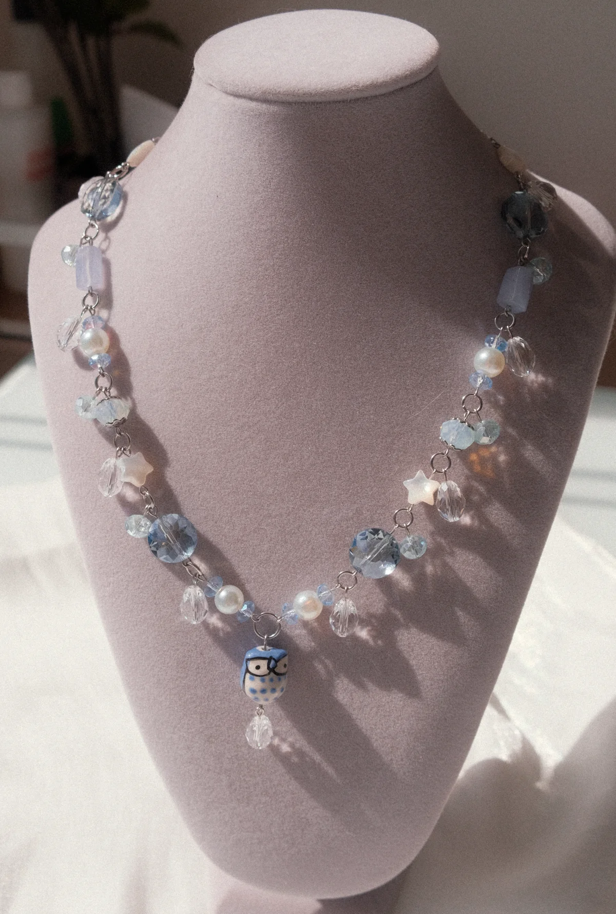 Owl of truth - Blue lace agate necklace 🦉 product image (6)