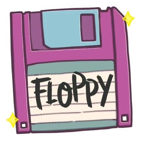 sticker : floppy product image (1)