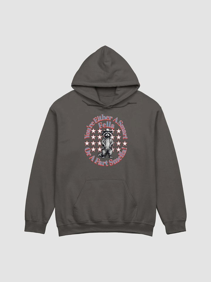 Youre Either A Smart Fella Or A Fart Smella Raccoon Wild West Hoodie product image (3)