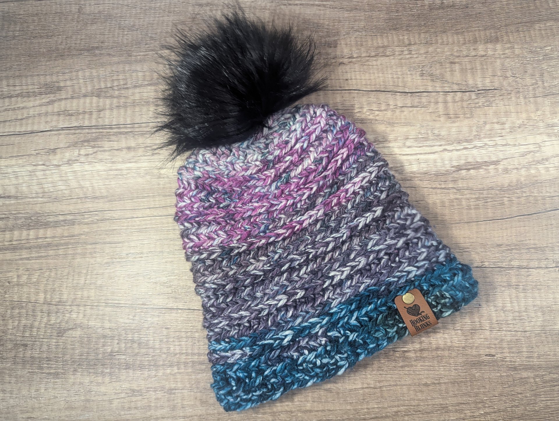 Cider Beanie - Green/Gray/Pink product image (1)
