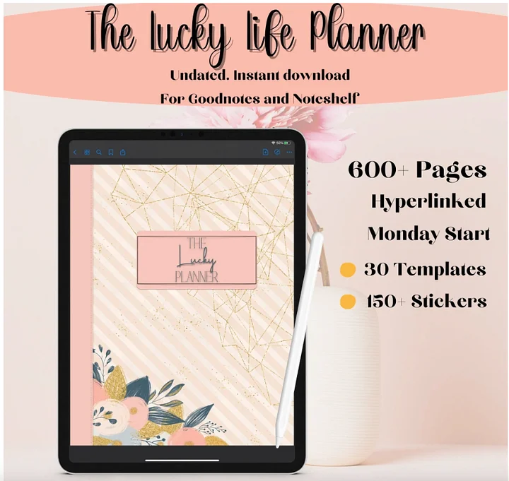 Undated Digital Planner for Ipad product image (1)