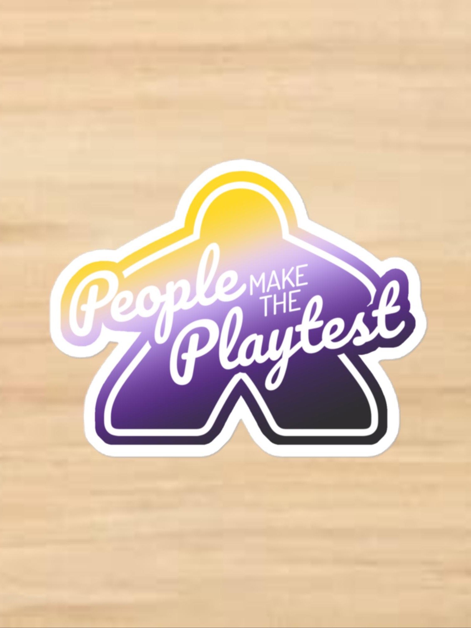 Big Meeple Enby Pride PMTP Vinyl Sticker product image (1)