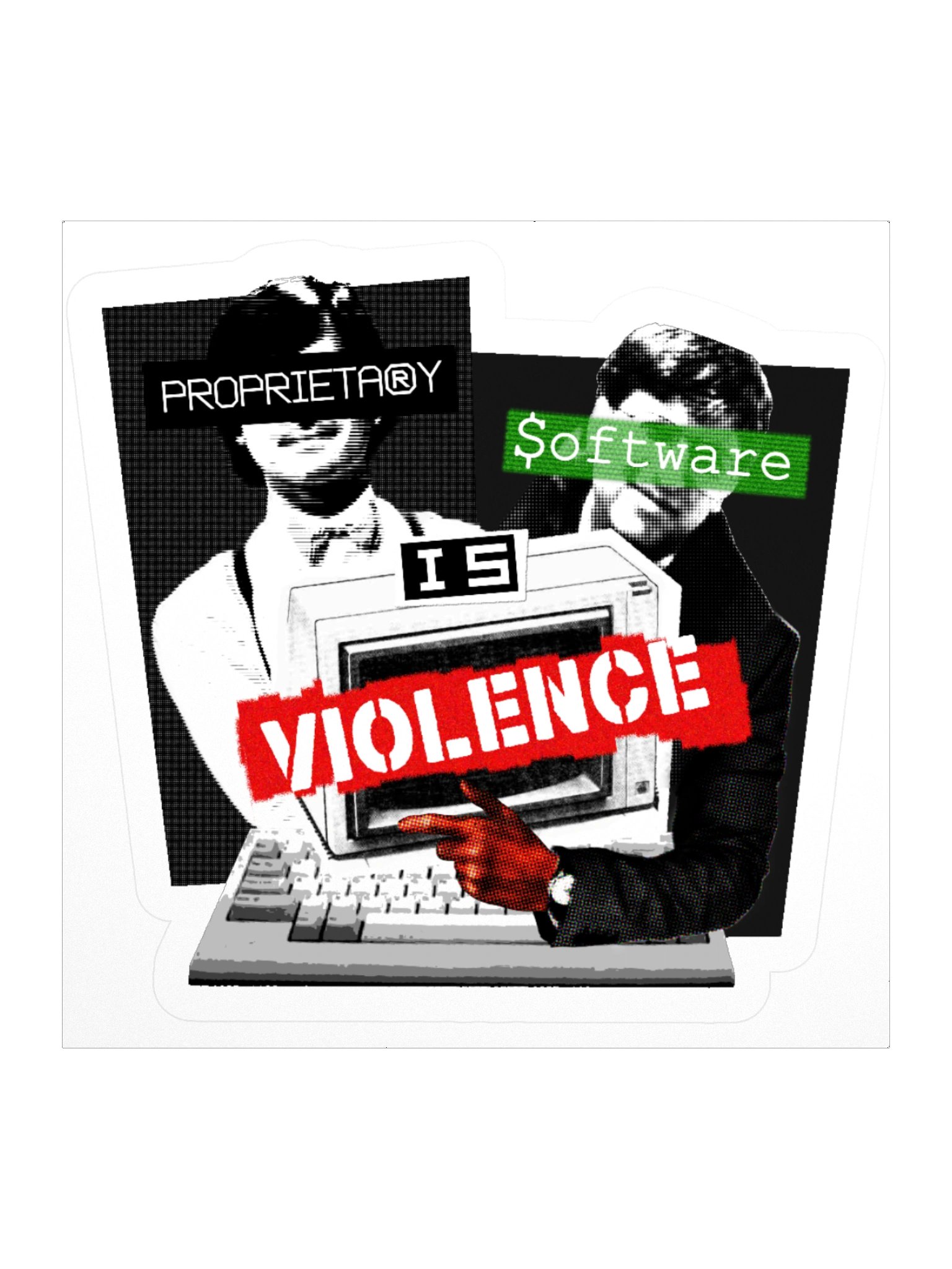 Proprietary Software is Violence sticker product image (2)