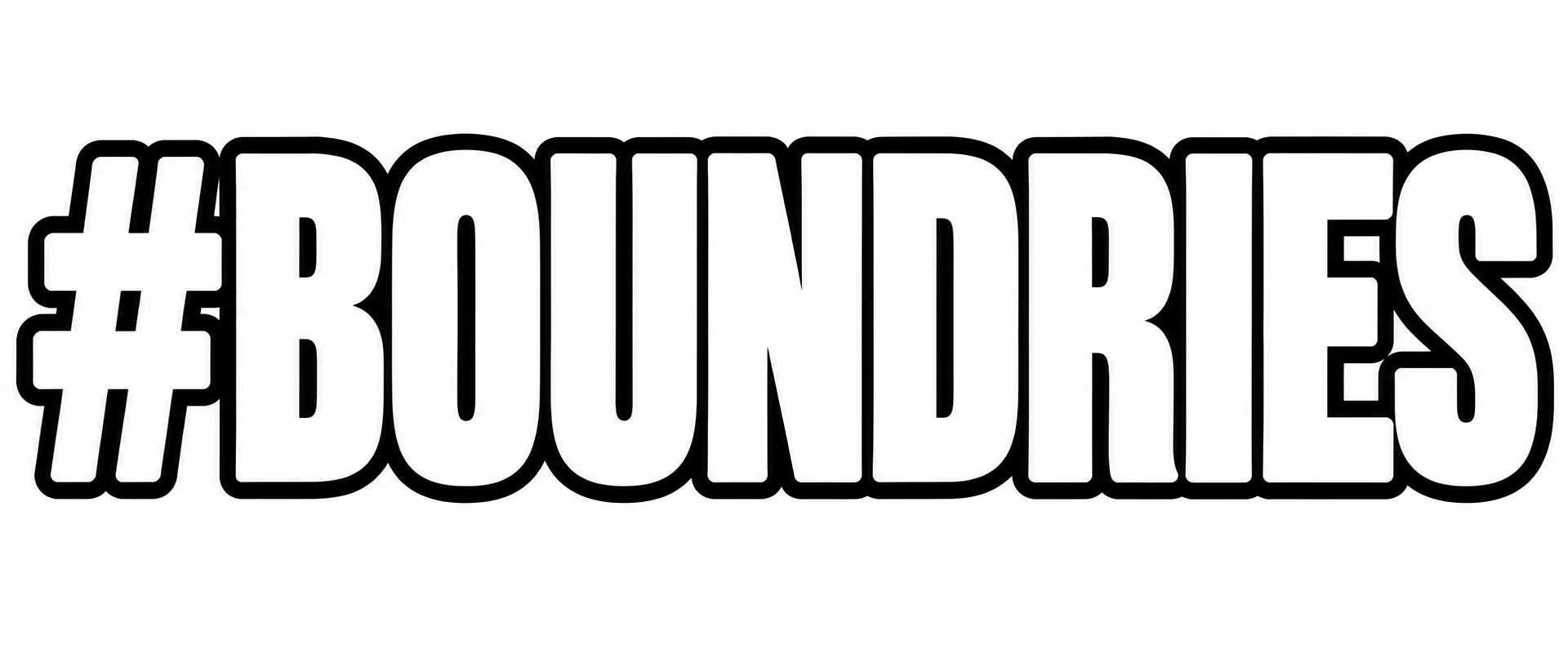#BOUNDRIES Bold Quote Die-Cut Sticker product image (1)