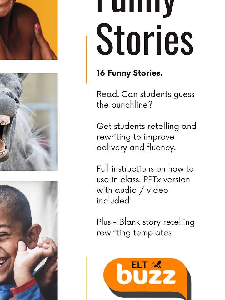 The Best Funny Stories For Teaching English, Learning, Retelling product image (1)