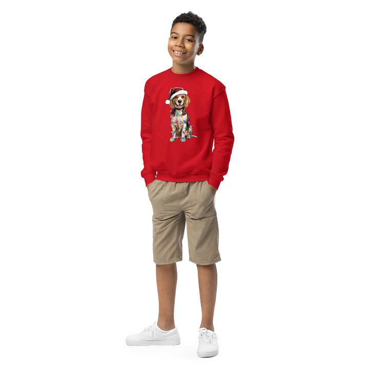 Funny Christmas Beagle(Tricolor) Youth Sweatshirt product image (1)