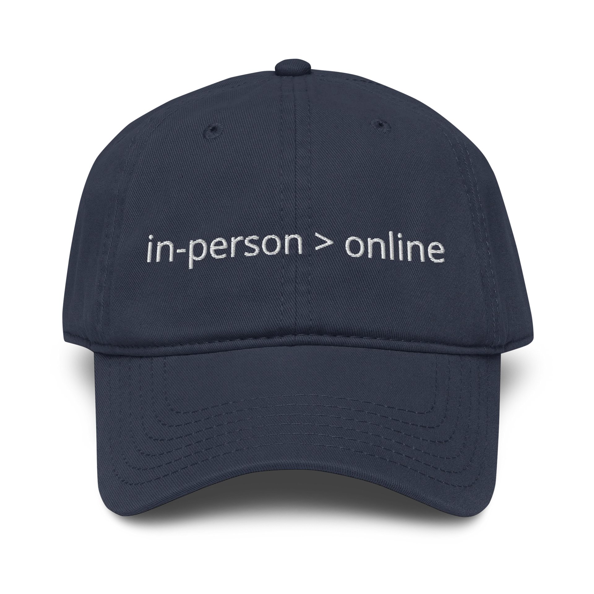 in-person > online embroidered baseball Cap product image (1)