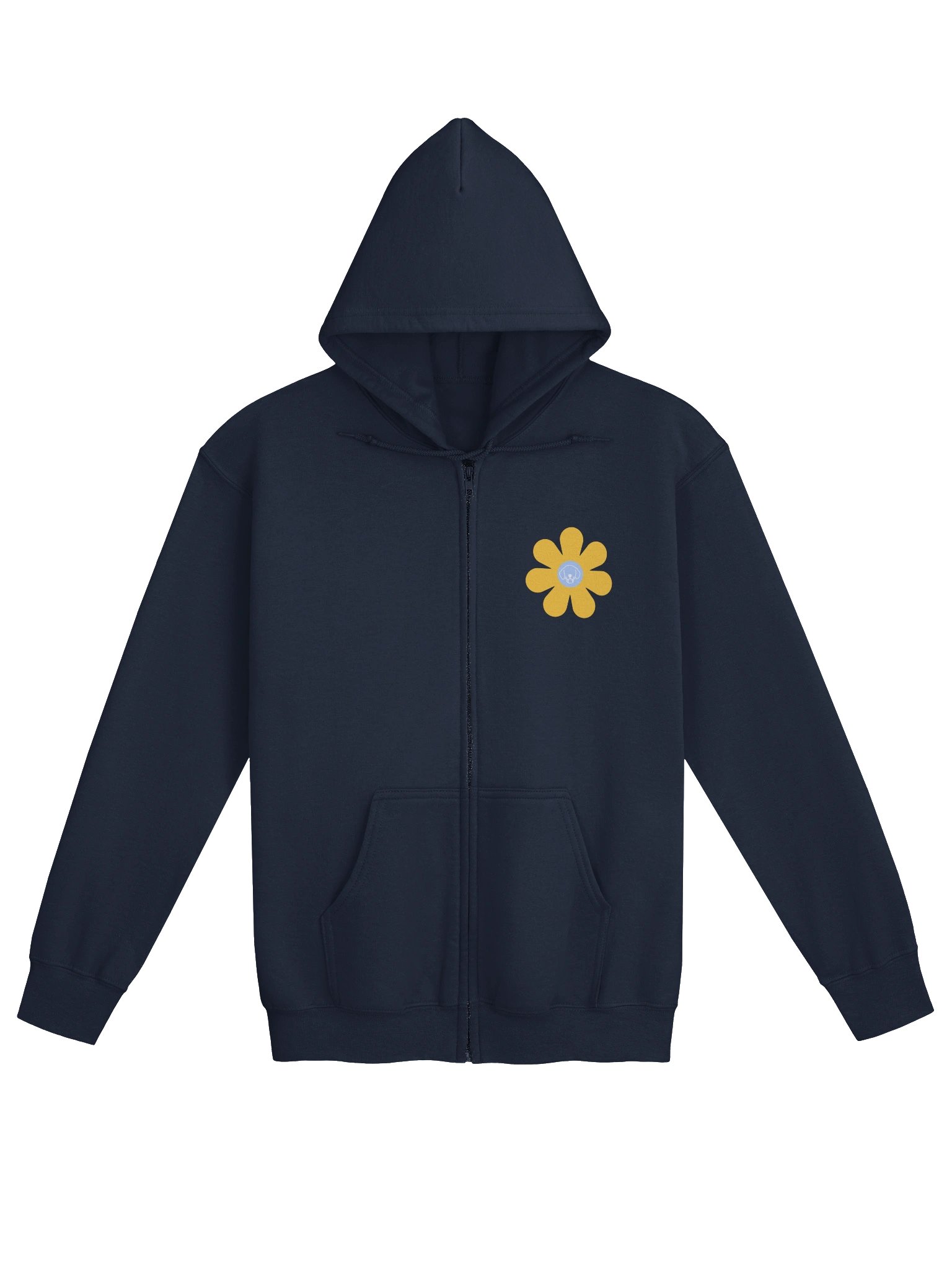 Flower Power Zip Up - Dog Outline product image (1)