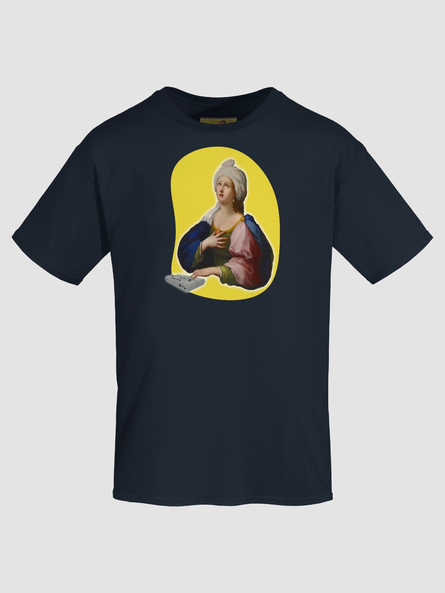 Santa Cecilia’s Acid Mass, by Frank Fonik, Techno EDM Unisex t-shirt product image (6)