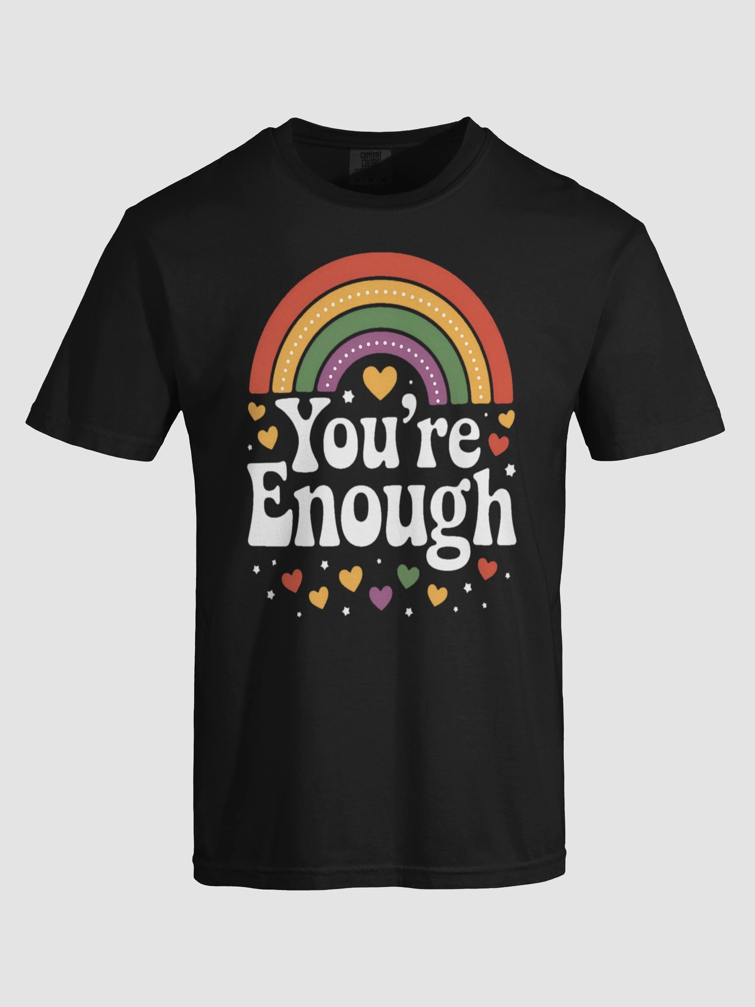 You're Enough Retro Rainbow Pride Heavyweight Tee product image (45)