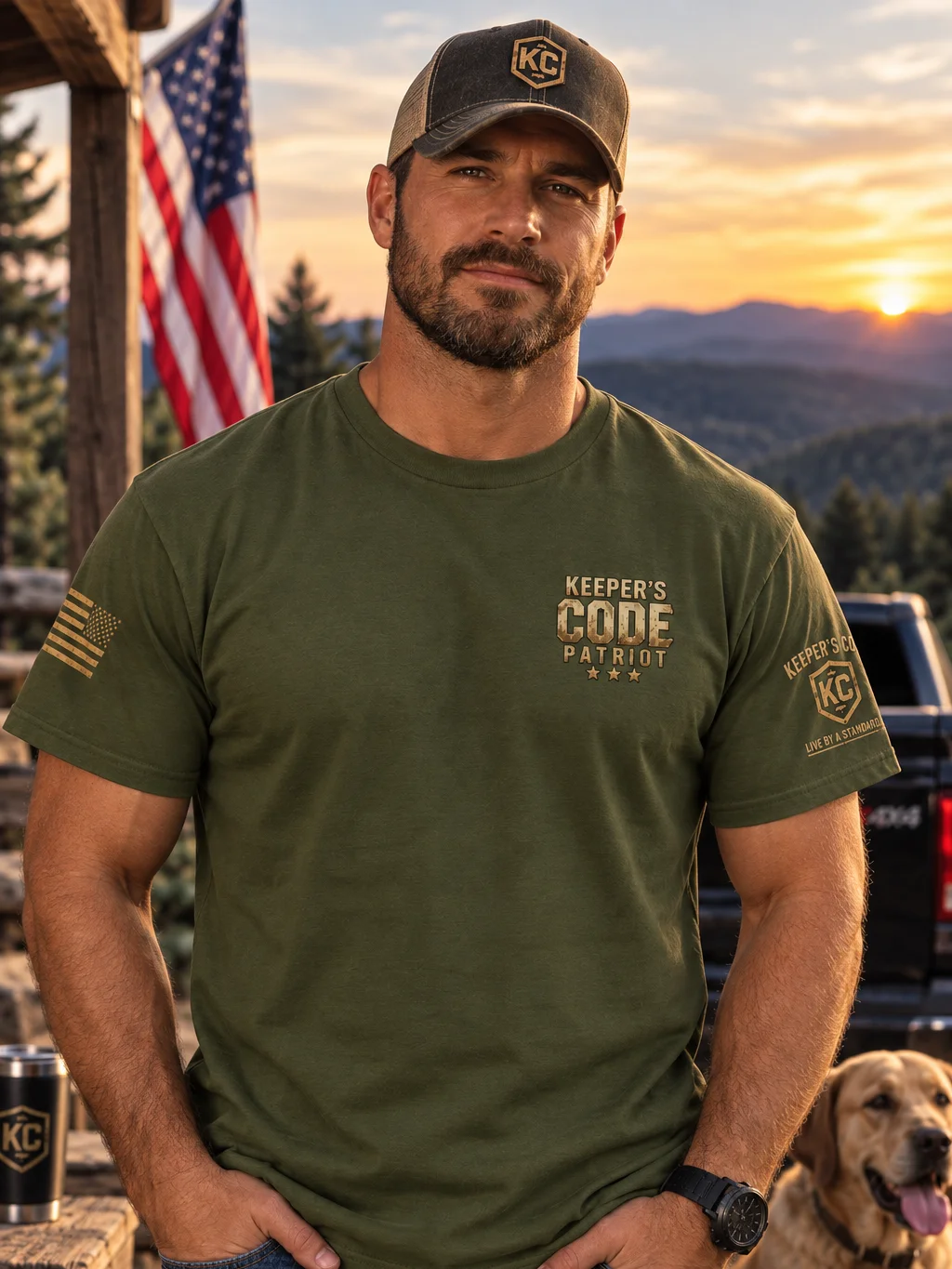 Keeper’s Code™ Men’s Second Amendment Eagle Patriotic T-Shirt product image (1)