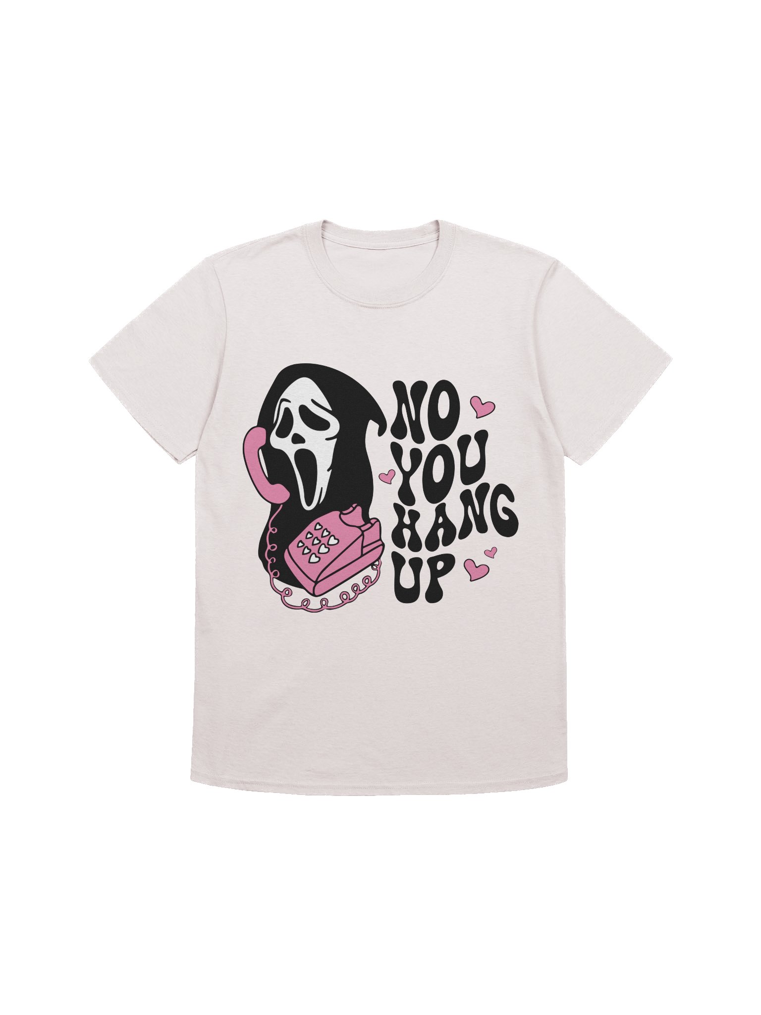 “No You Hang Up” Shirt – Ghost Face Horror Movie Inspired Graphic Tee | Spooky Cute Halloween Shirt product image (4)