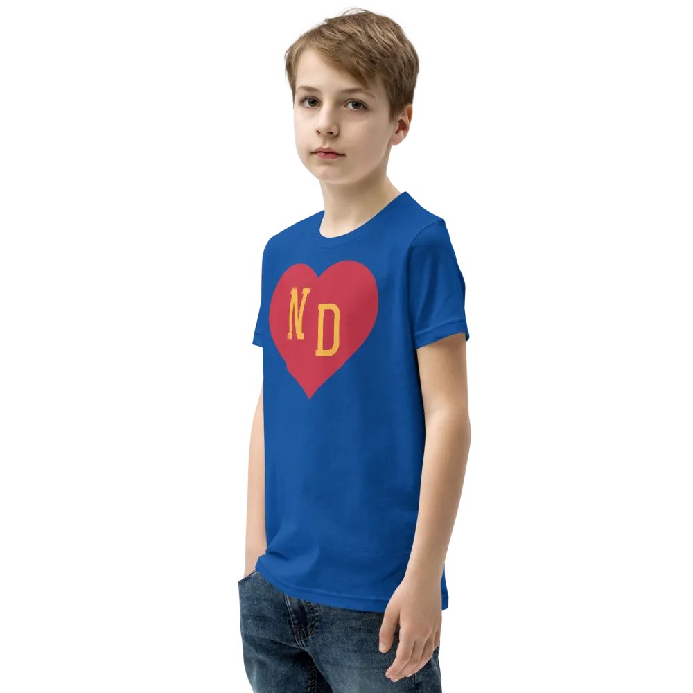 ND Heart Red Unisex Youth T-shirt product image (4)