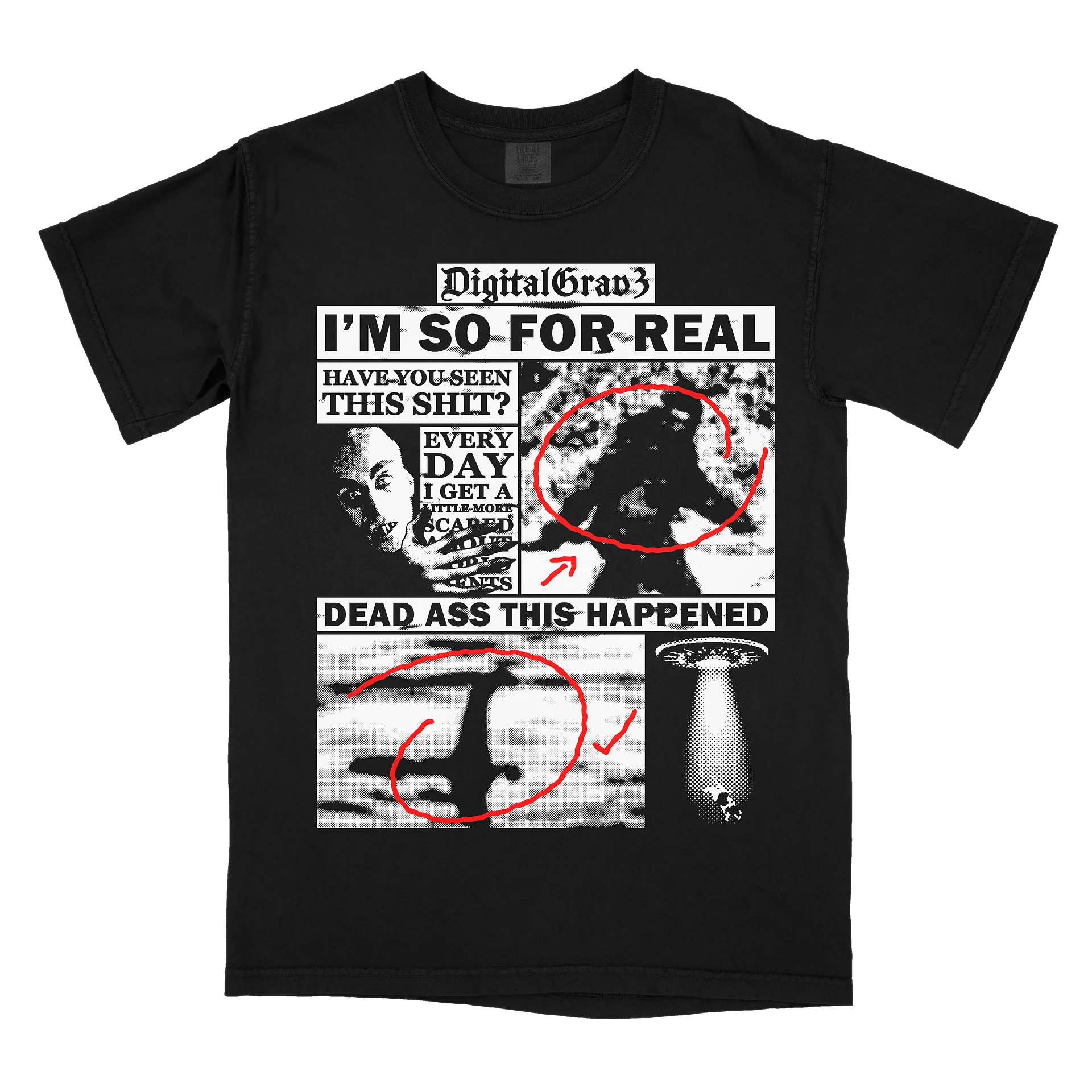I'M SO FOR REAL T-SHIRT (BLACK) product image (1)