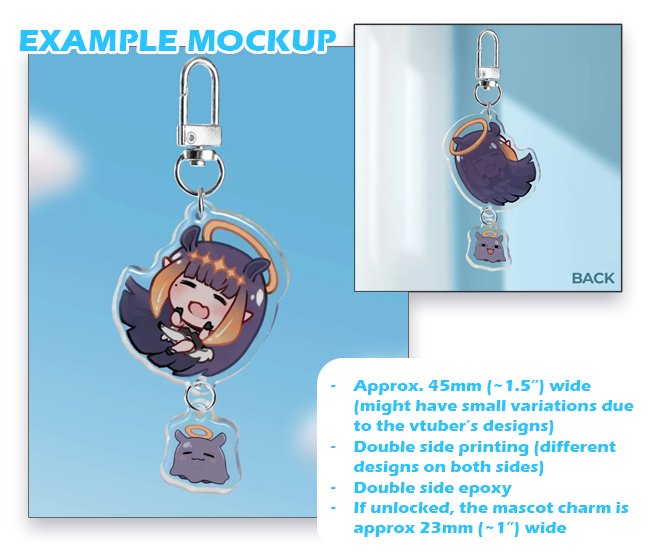 HoloEN Acrylic Keychains [PRE-ORDER] product image (2)