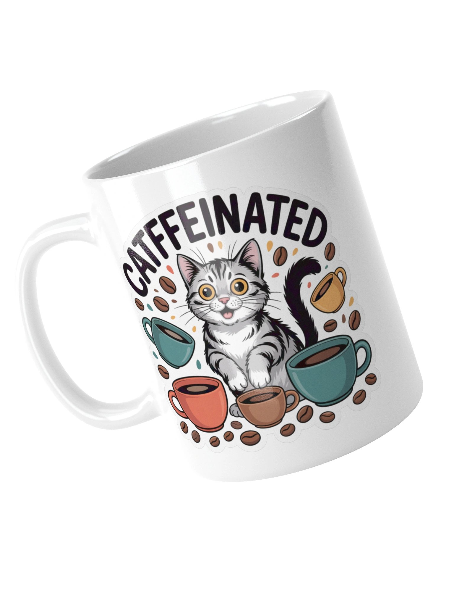 Catffeinated Funny Cat Coffee Mug – Perfect for Coffee Addicts product image (14)