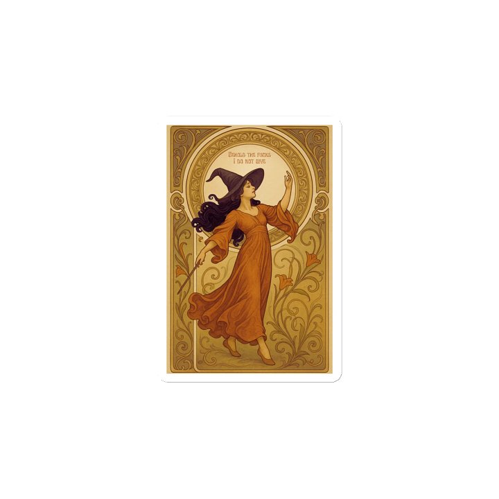 Vintage Witch Magnet- Behold The Fucks I Do Not Give product image (2)