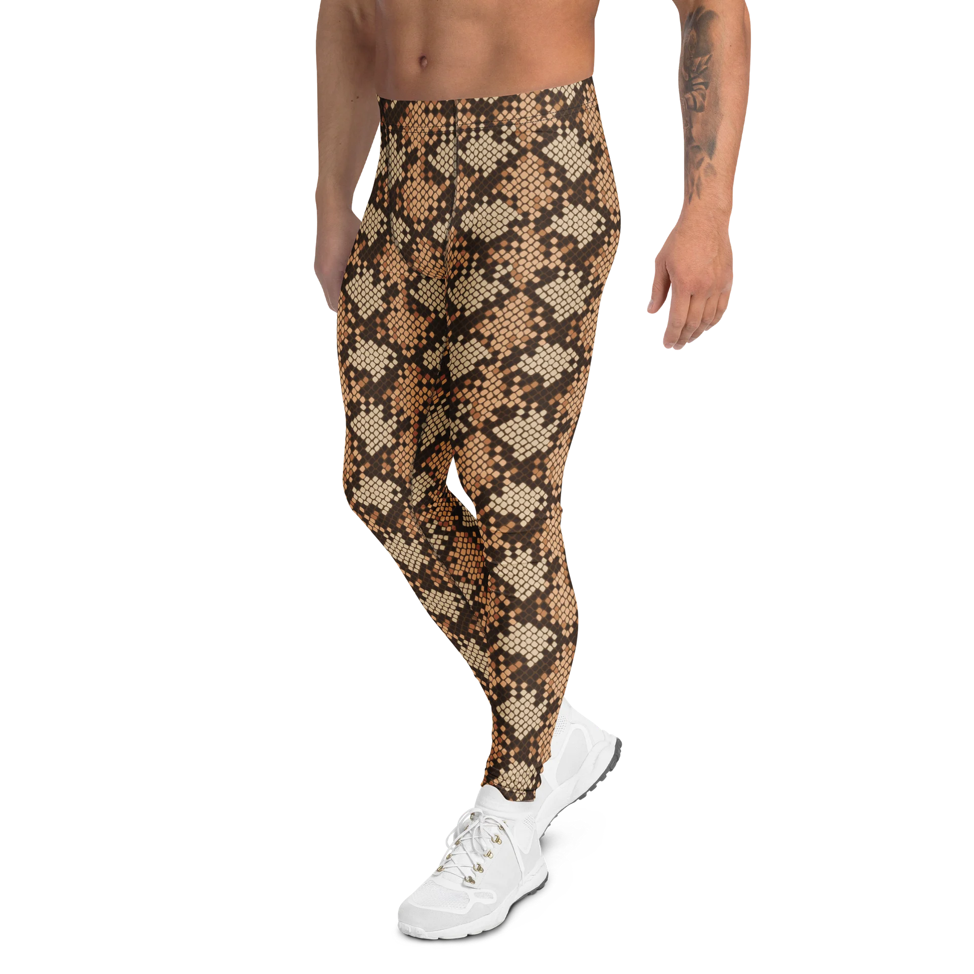Comfortable Men's Leggings with Bold Snake Print product image (4)