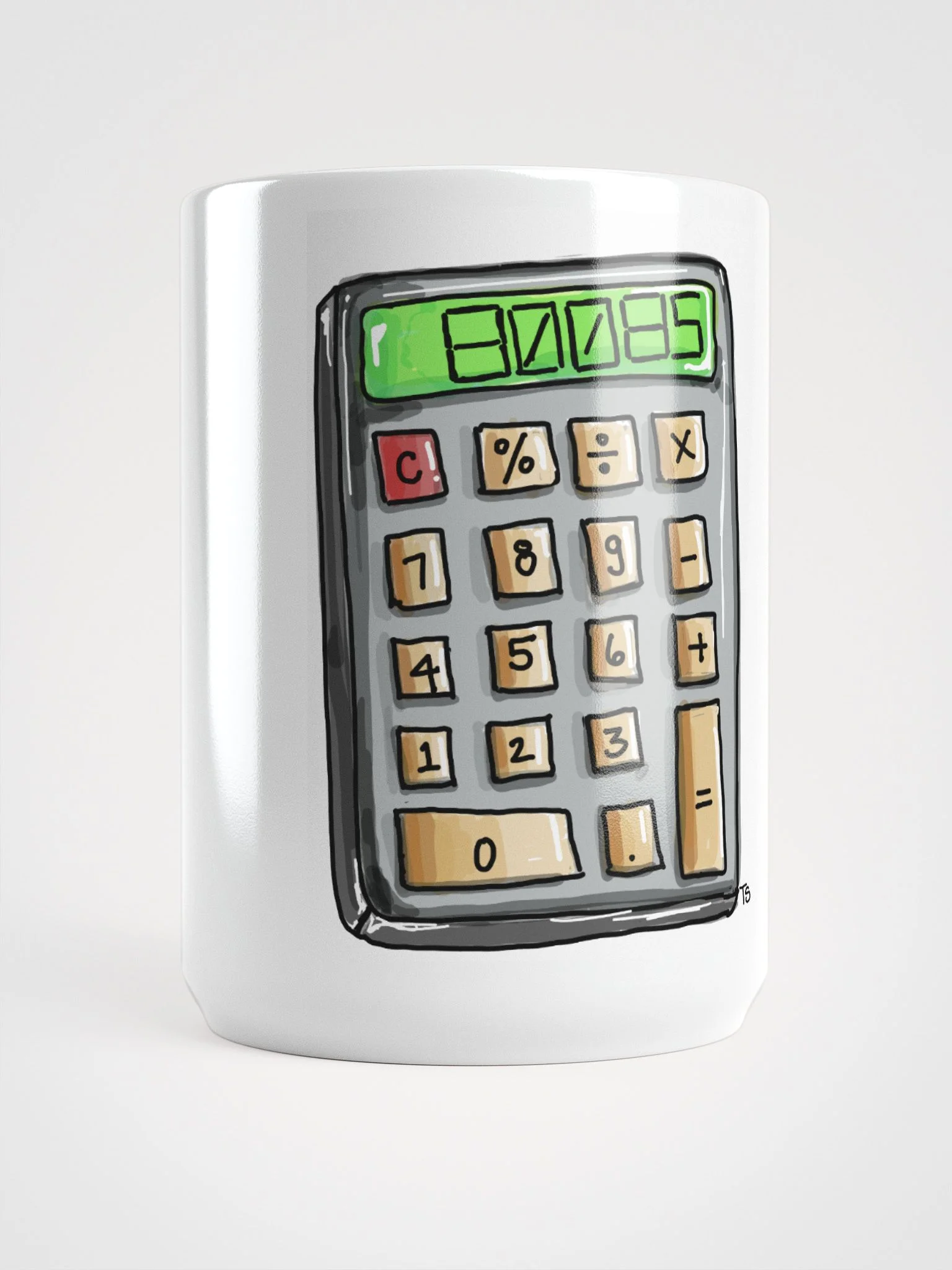 Boobs Calculator White Glossy Mug