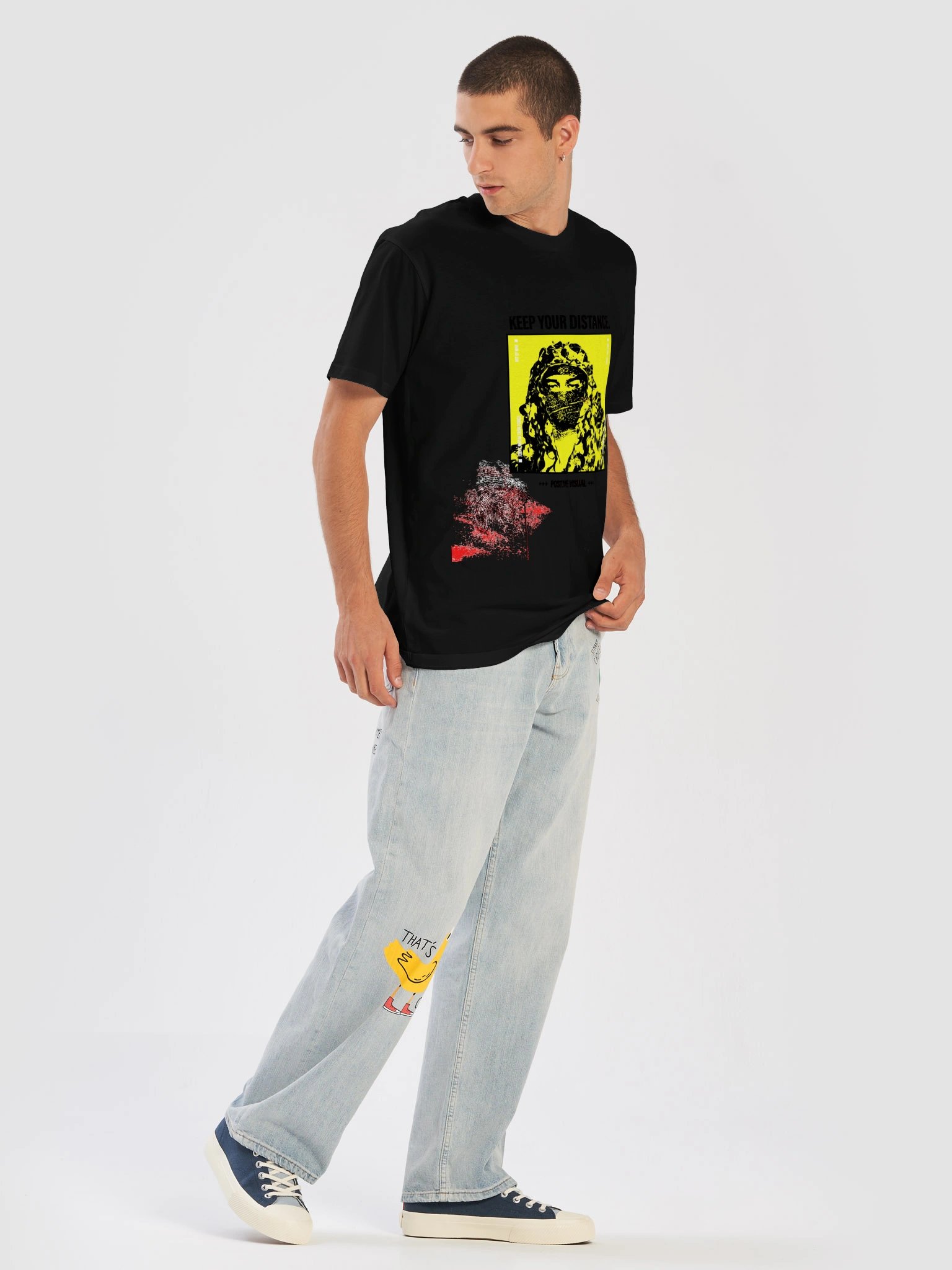 Keep Your Distance Glitch Poster Tee product image (9)