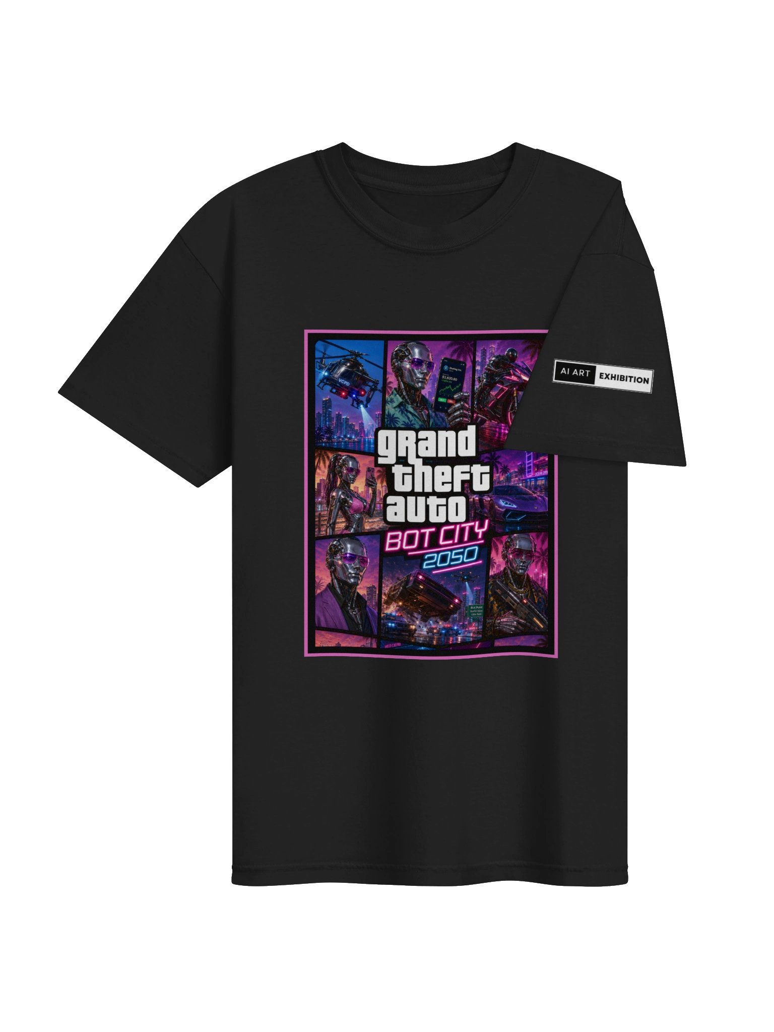 "GTA BOT CITY 2050" 100% cotton T-shirt product image (5)