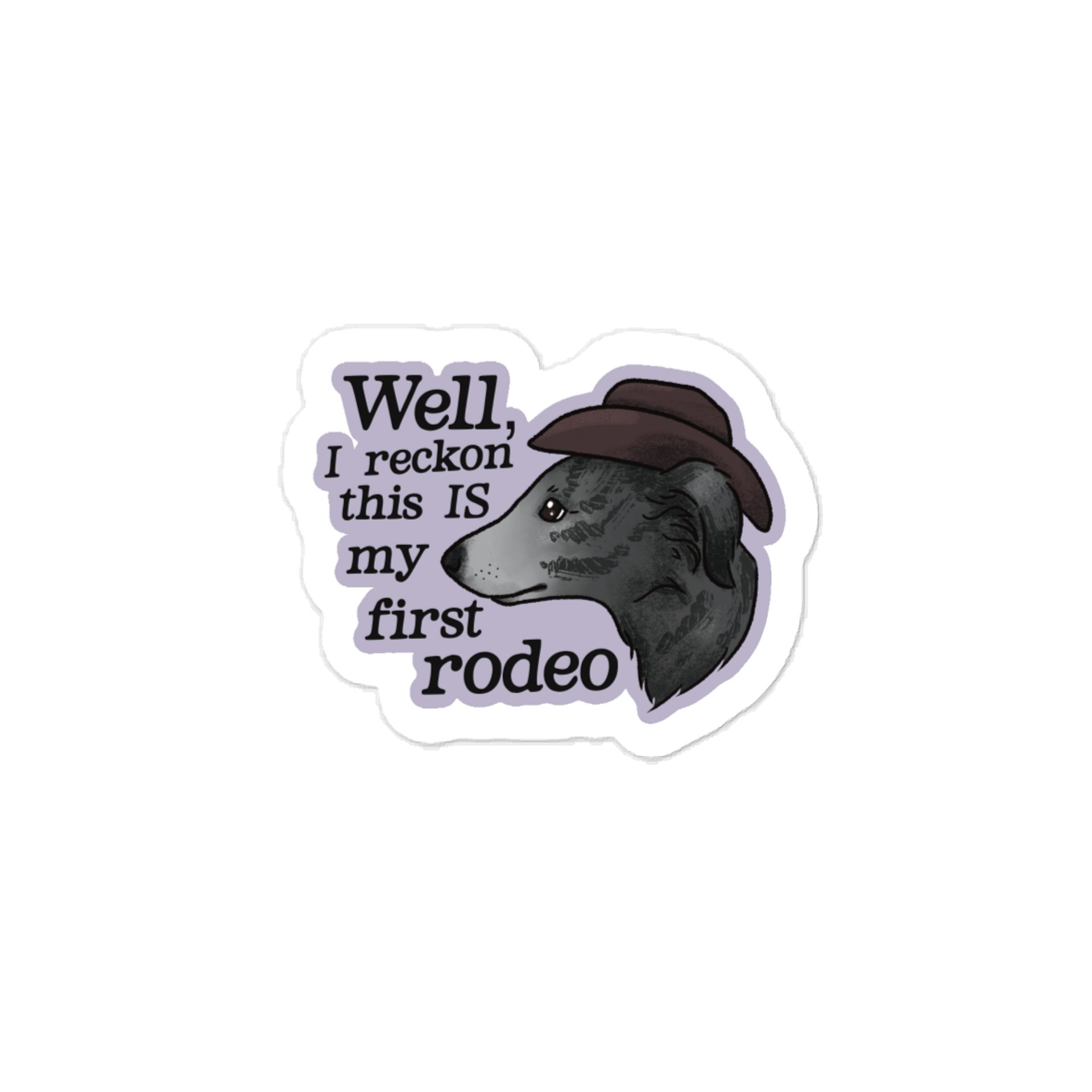 First Rodeo Puppy - Silver Brindle - Sticker product image (1)