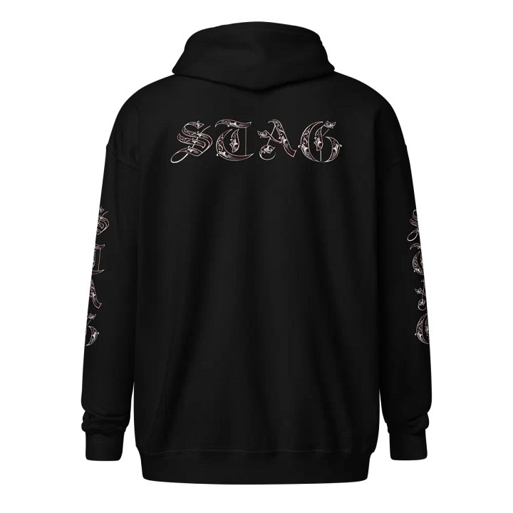 Gothic Old English Stag Front Zip Hoodie product image (1)