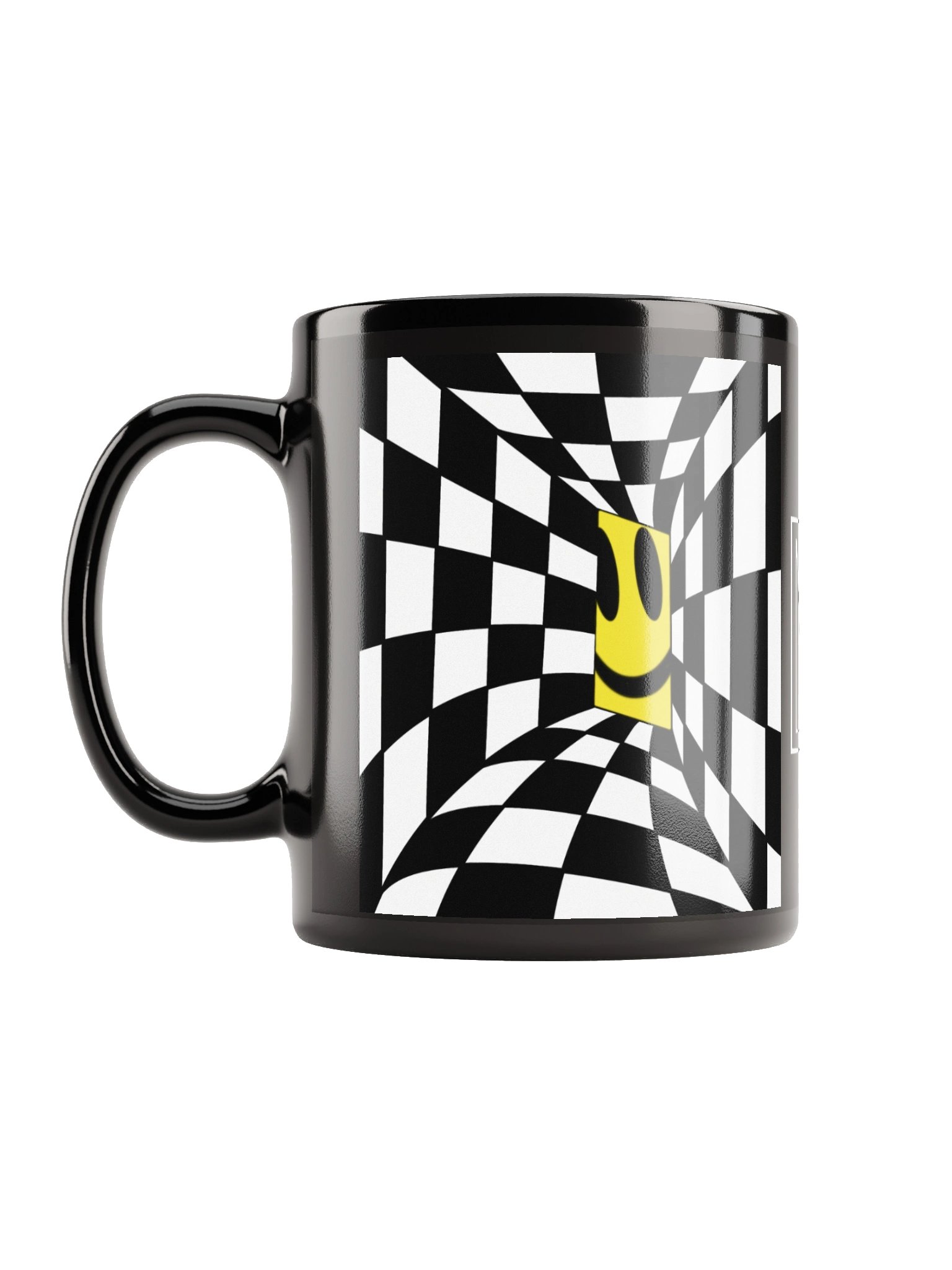 Smiley Checkered Black Mug product image (12)