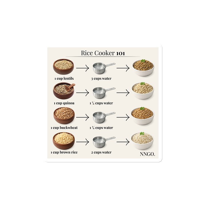 Rice Cooker 101 Cooking Guide Magnet product image (1)