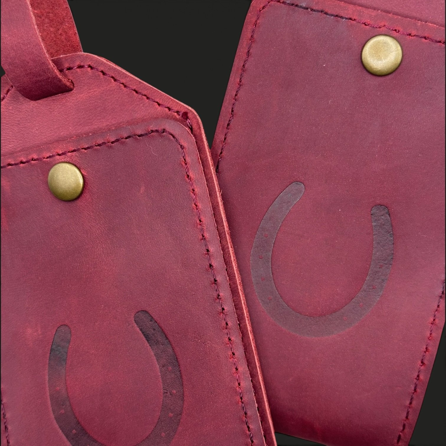 LSP Leather Luggage Tag in Reserve Red product image (4)