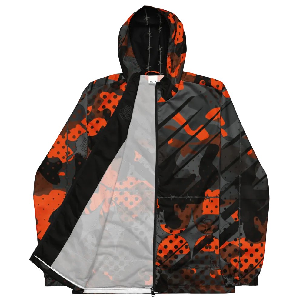 Glitch camo (jätkä) windbraker, orange grey and black product image (2)
