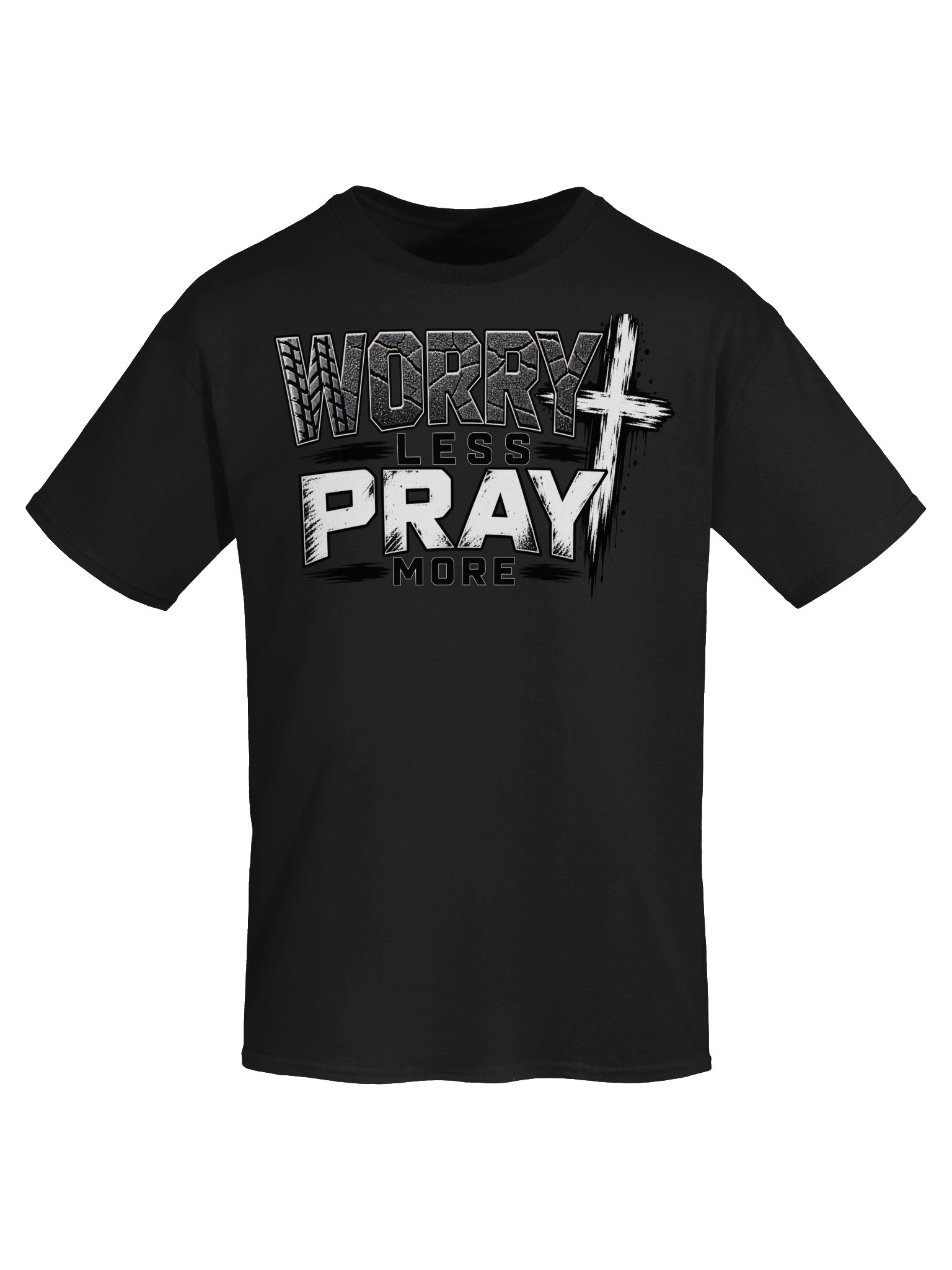 Blacktop Brand: "Worry Less Pray More" Heavyweight T-Shirt product image (5)