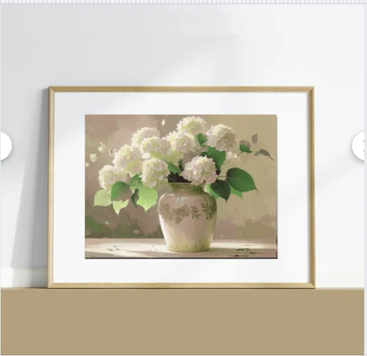 Hydrangeas in Vintage Vase Wall Art product image (2)