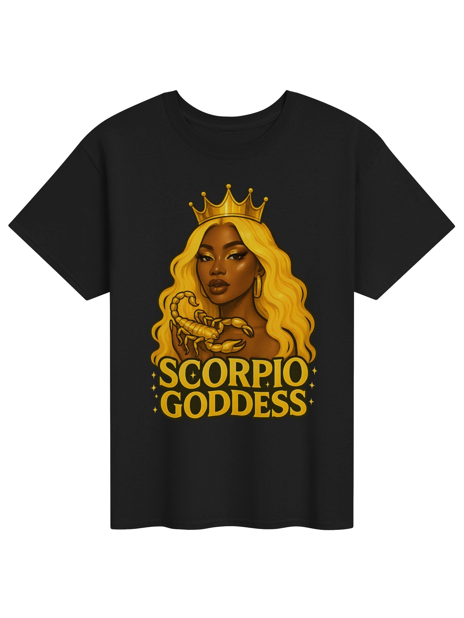 Scorpio Goddess Gold Zodiac Tee product image (8)