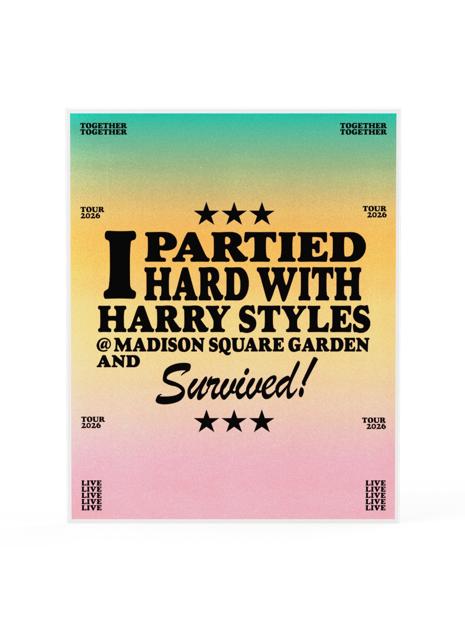 Partied Hard MSG Poster product image (1)