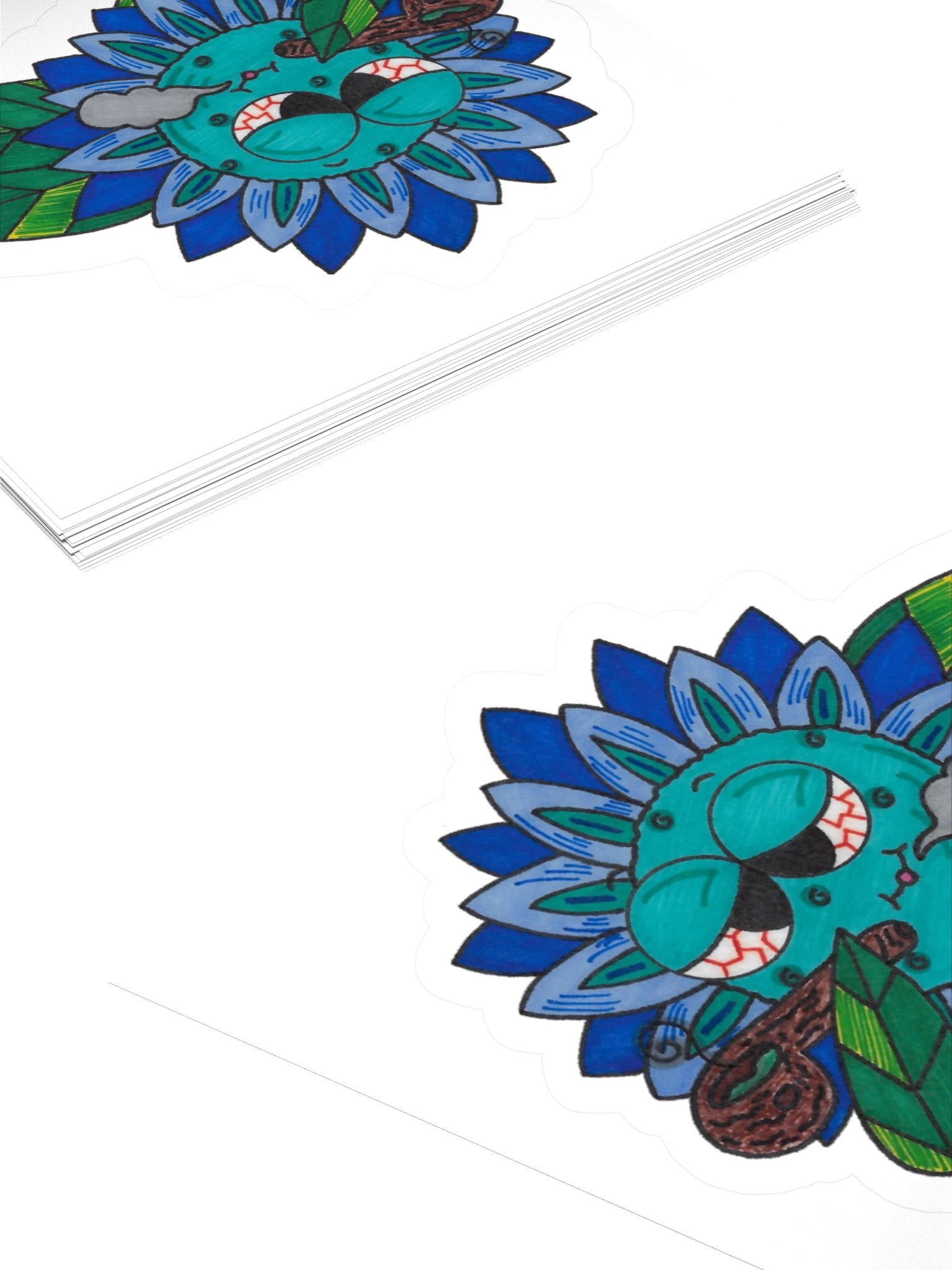 Blue Stoner Flower Sticker product image (4)