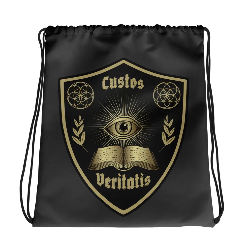 Custos Veritatis Crest Drawstring Bag product image (1)