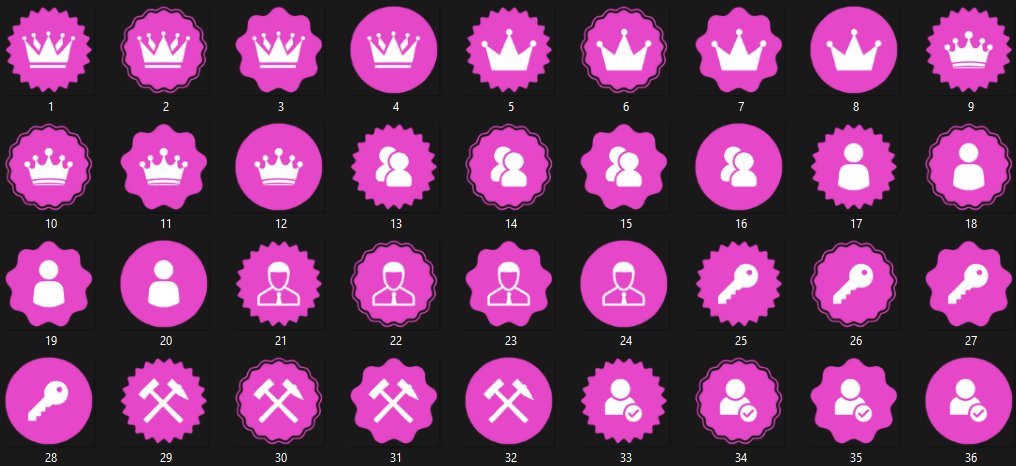 Super Huge PINK Role Icon Pack product image (1)