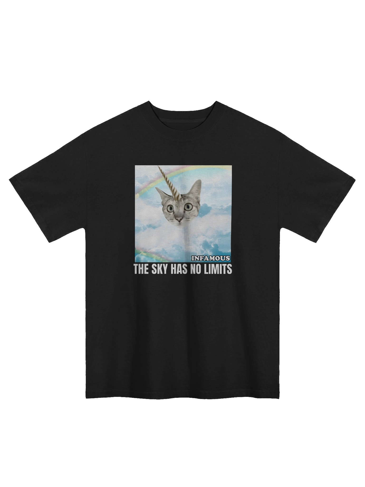 The Sky Has No Limits Oversized Tee - BLACK product image (1)