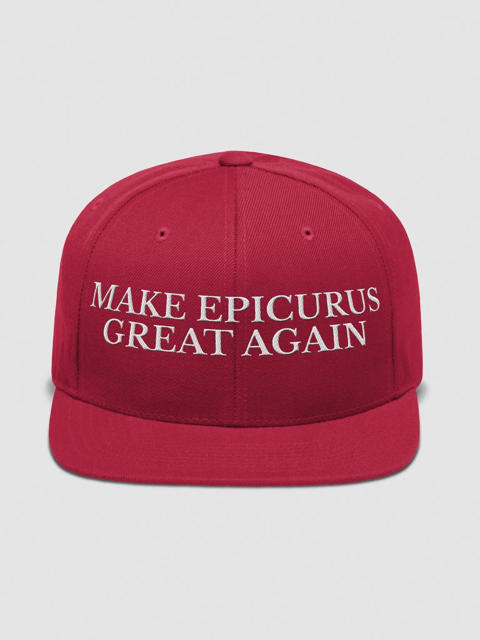Make Epicurus Great Again Cap (Wool Blend Snapback DARK) product image (2)