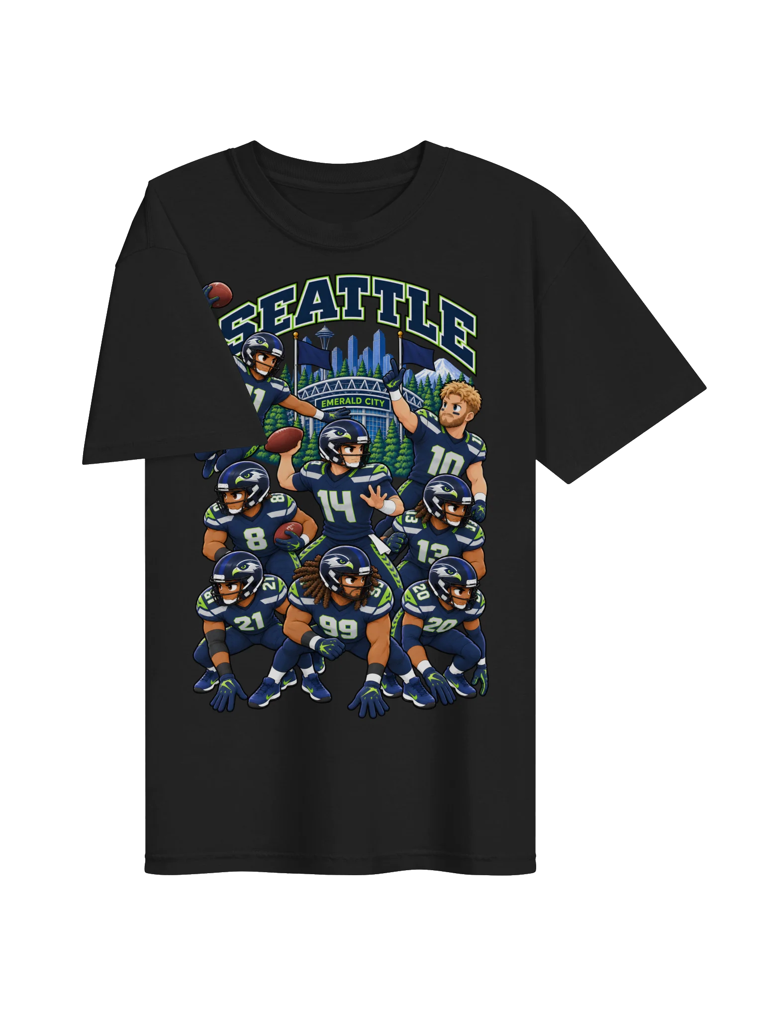 Seattle Football 2026 Animated Player T-Shirt product image (11)