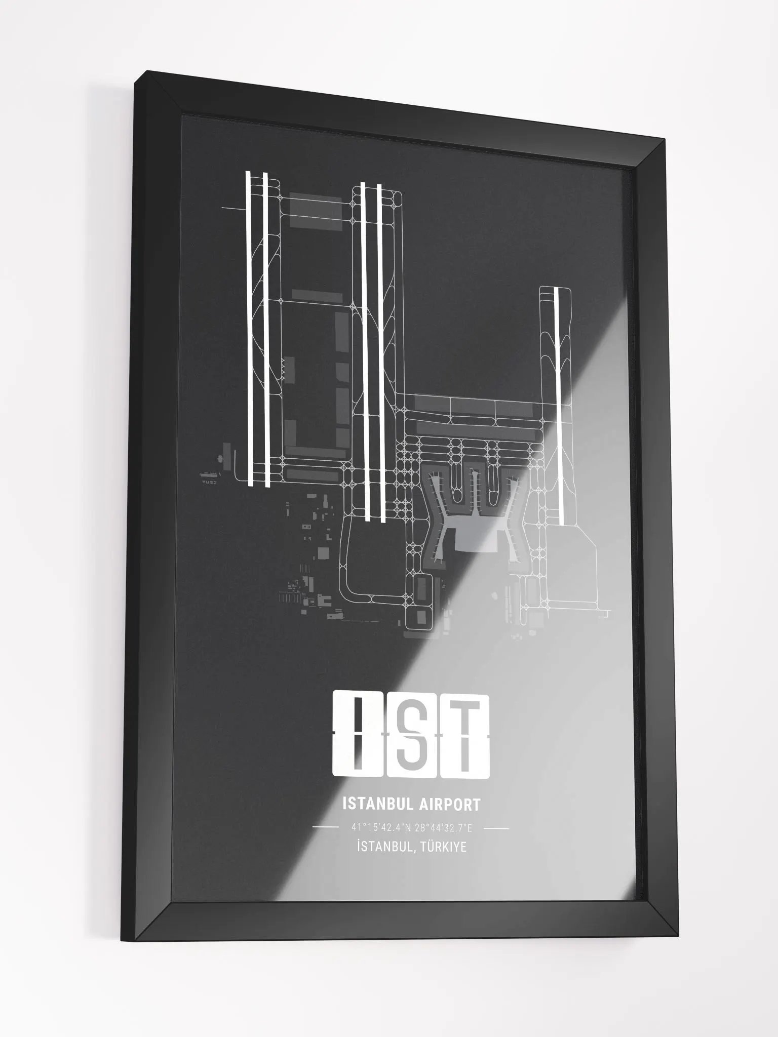 Framed Airport IST Premium Map On Matt Paper product image (3)