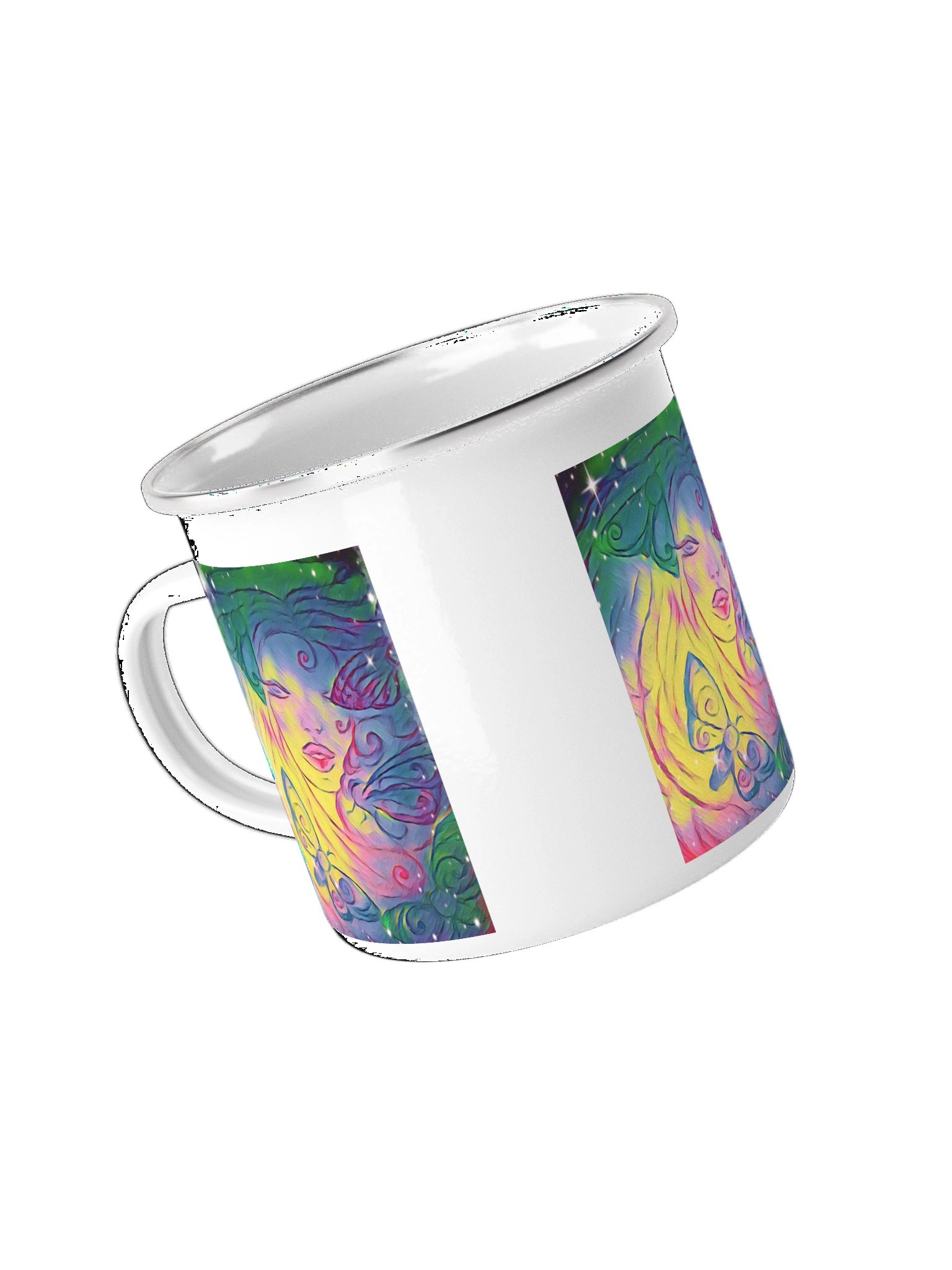 Radiant Rainbow Moth Enamel Mug product image (4)