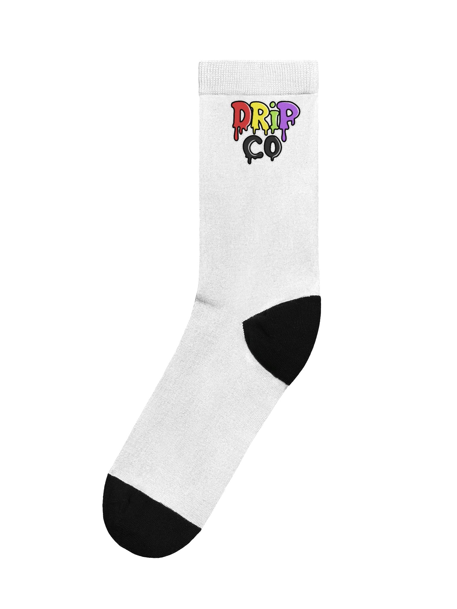 Colorful Drip Logo Crew Socks product image (1)