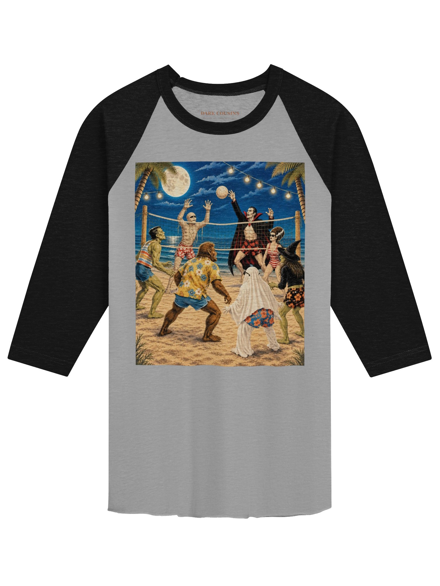 Monster Beach Volleyball Raglan product image (1)
