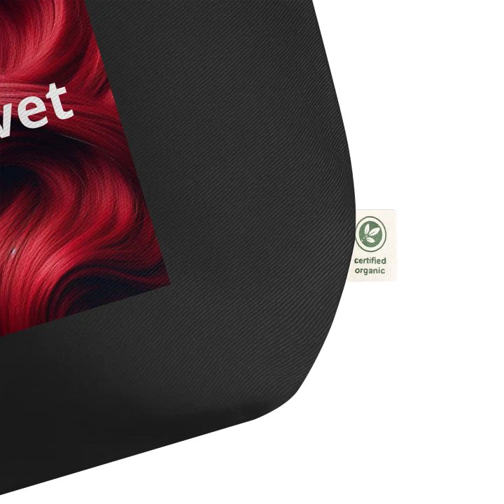 Red Velvet Tote Bag / Amy Velvet Fan Bag product image (2)