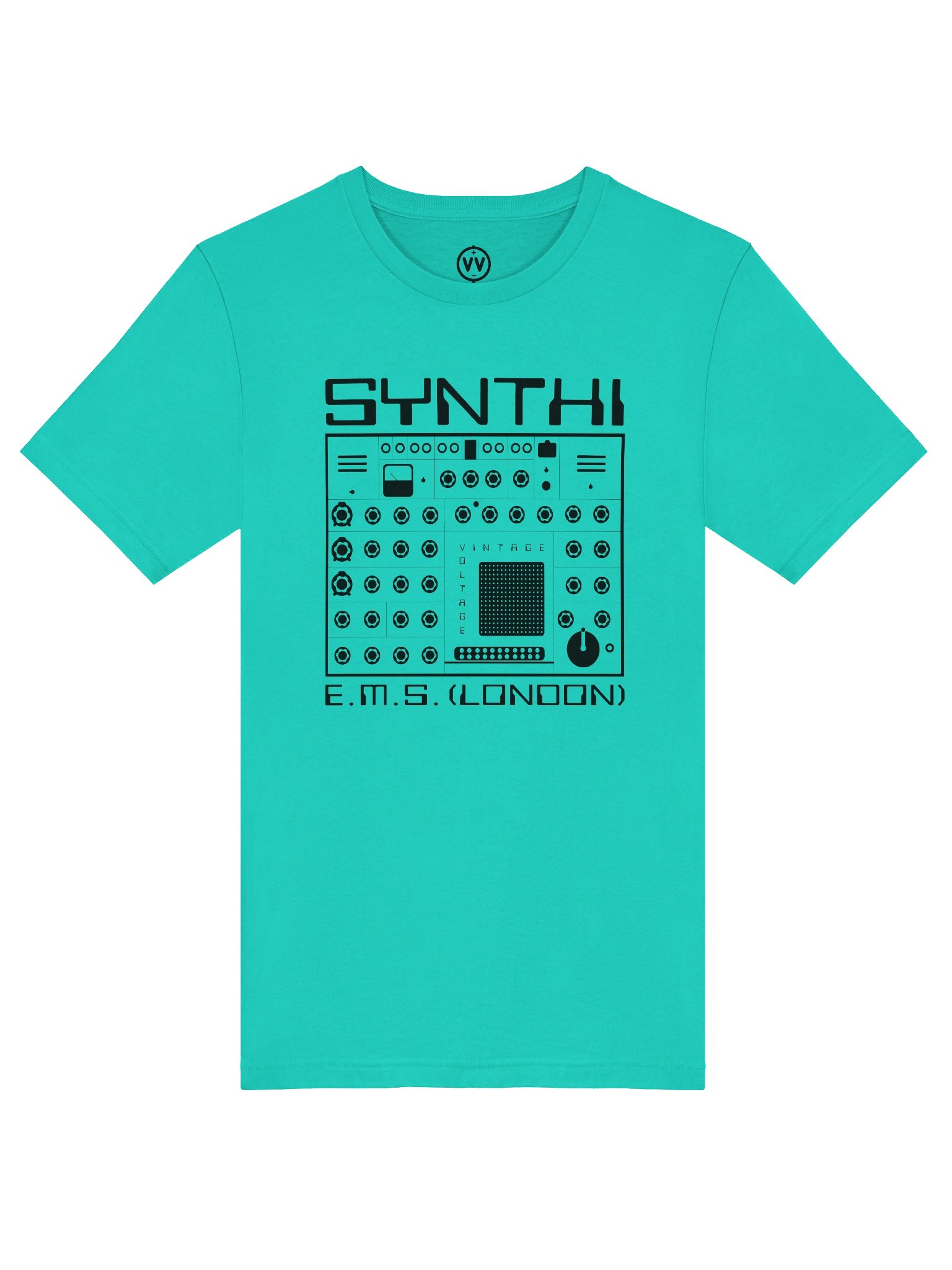 EMS Synthi T-Shirt - AKS VCS3 Electronic Music Studios (Vintage Analog Synth) BLACK PRINT product image (6)