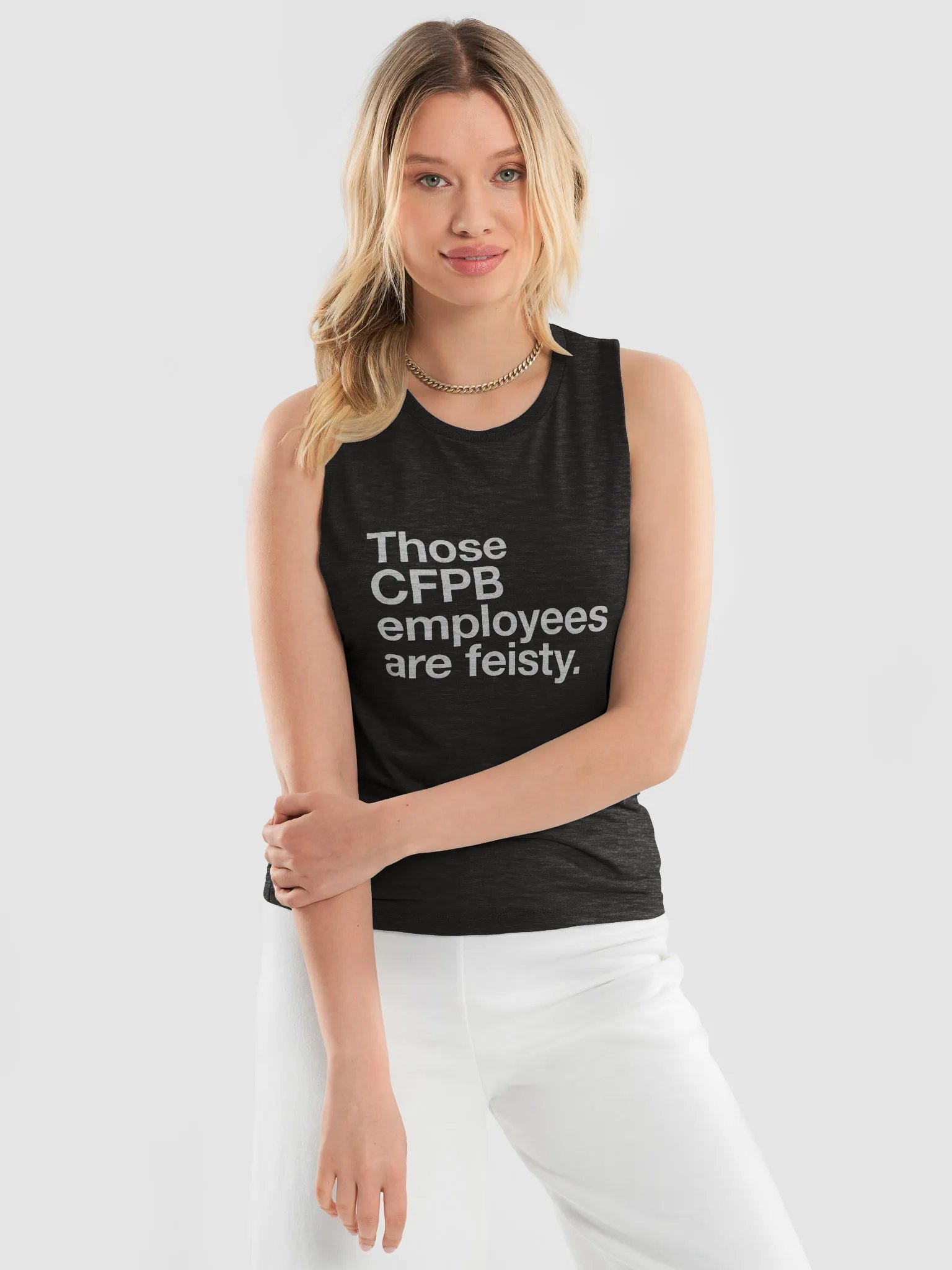 Those CFPB Employees Are Feisty Women's Cut Tank Top product image (10)