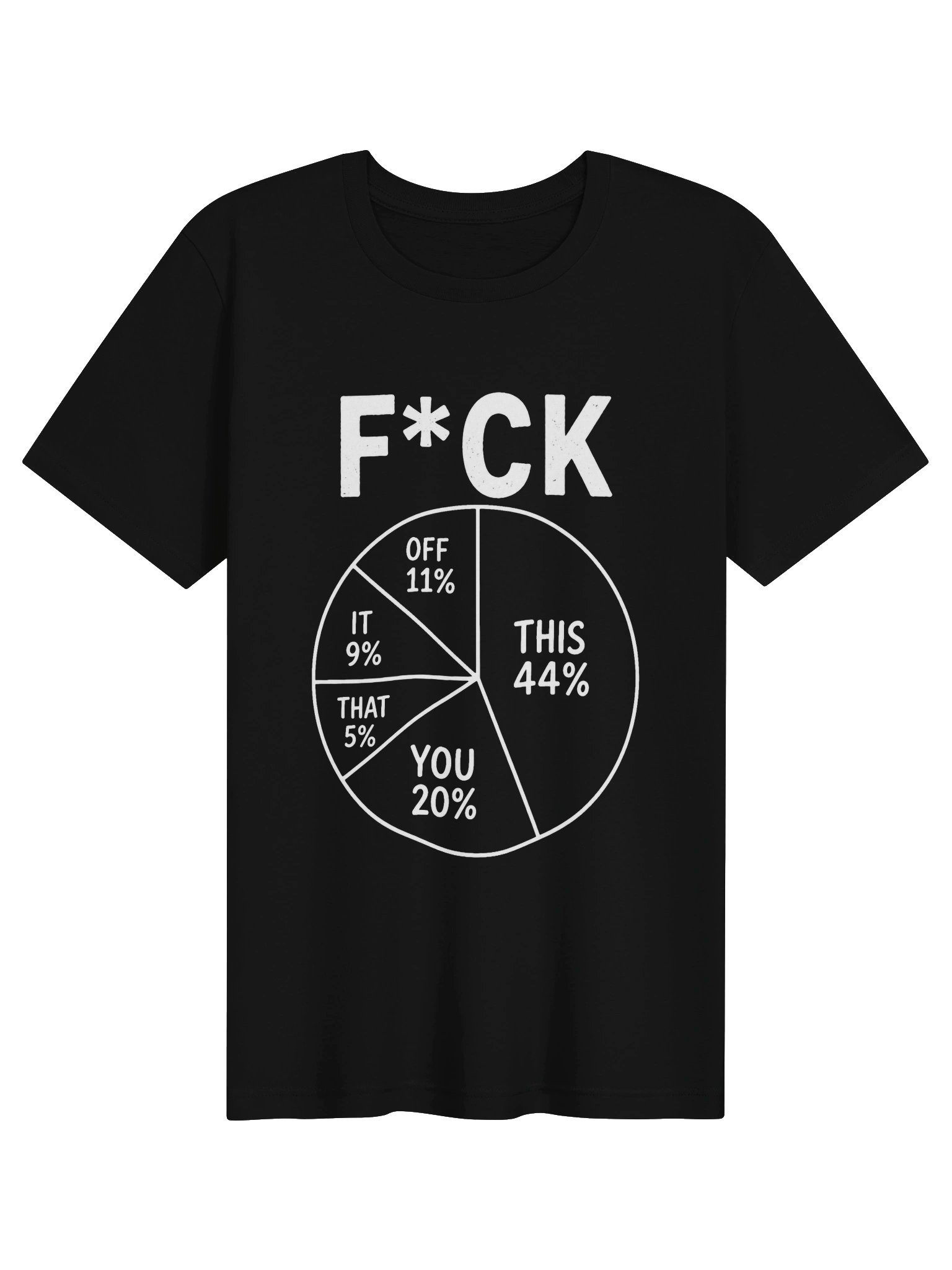 F*CK Pie Chart Shirt – Funny Sarcastic Graphic Tee product image (2)